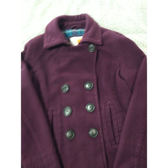 Aeropostale Wool Coat Plum Color Y2k Large - Picture 2 of 8